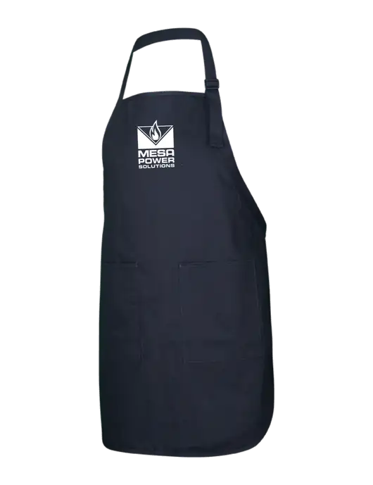 Full-Length Black Apron With Pockets w/Mesa Solutions Logo