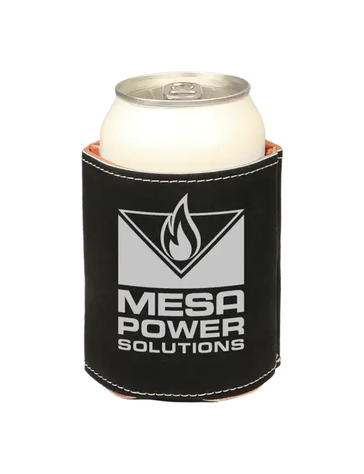 Black Leatherette Beverage Holder w/Mesa Solutions Logo