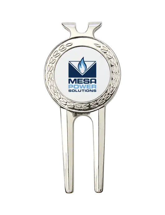 Silver Divot Tool, 1.5 x 3 w/Mesa Solutions Logo