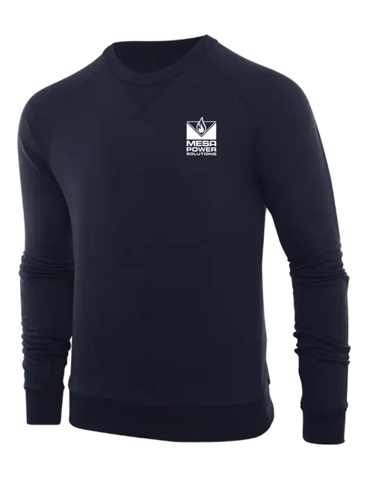 Allmade Dark Navy Organic French Terry Crewneck Sweatshirt w/Mesa Solutions Logo