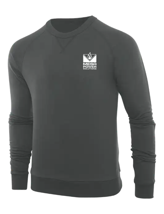 Allmade Charcoal Grey Organic French Terry Crewneck Sweatshirt w/Mesa Solutions Logo