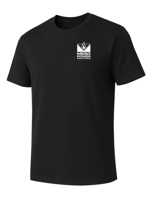 Allmade Deep Black Organic Cotton Tee w/Mesa Solutions Logo
