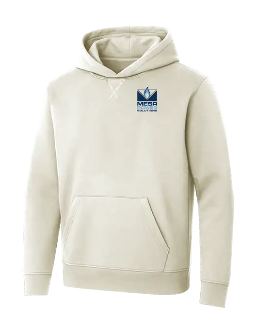 Allmade White Sand Organic French Terry Pullover Hoodie w/Mesa Solutions Logo