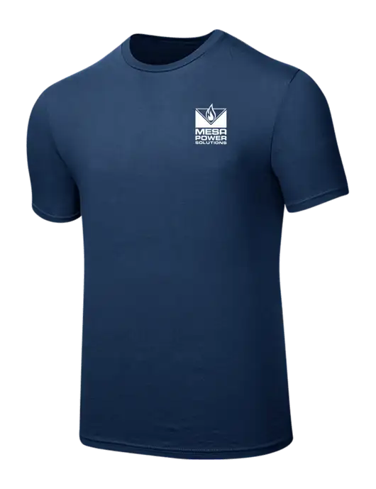 Seriously Soft Deep Slate Blue T-Shirt w/Mesa Solutions Logo