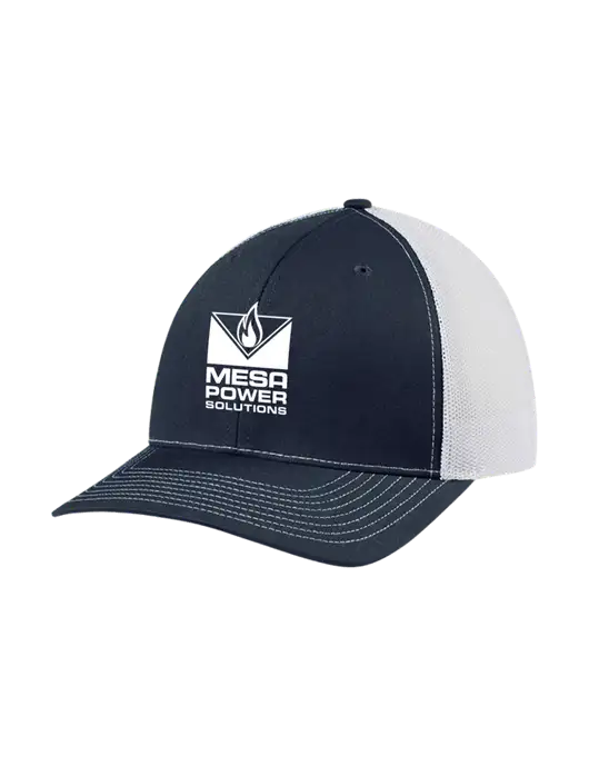Richardson Adjustable Snapback Original 112 Trucker Cap Navy w/White Mesh w/Mesa Solutions Logo