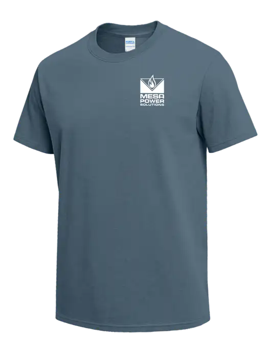Slate Blue Heavyweight 6.1 oz T-Shirt w/Mesa Solutions Logo