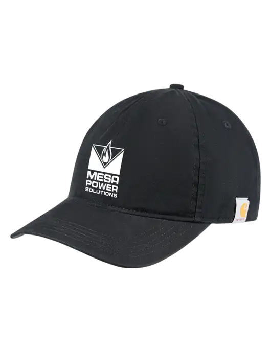 Carhartt Black Cotton Canvas Cap w/Mesa Solutions Logo