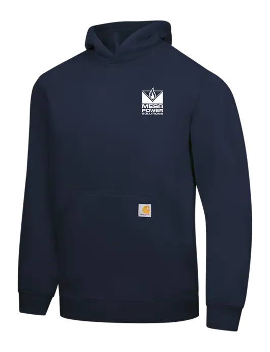 Carhartt Navy Midweight Hooded Sweatshirt w/Mesa Solutions Logo