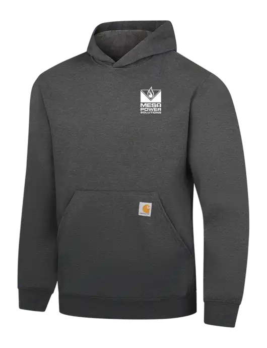 Carhartt Dark Grey Heather Midweight Hooded Sweatshirt w/Mesa Solutions Logo