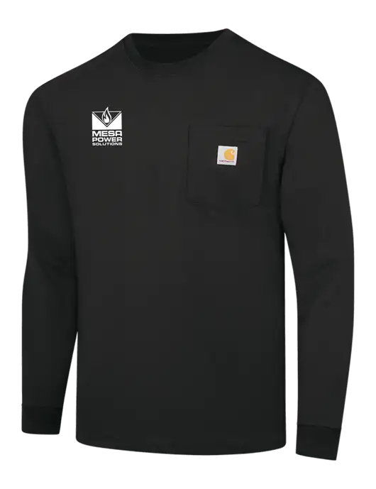 Carhartt Black Workwear Pocket Long Sleeve T-Shirt w/Mesa Solutions Logo