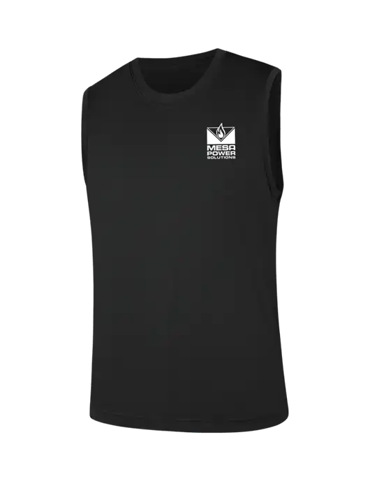 Sleeveless Black PosiCharge Competitor Tee w/Mesa Solutions Logo