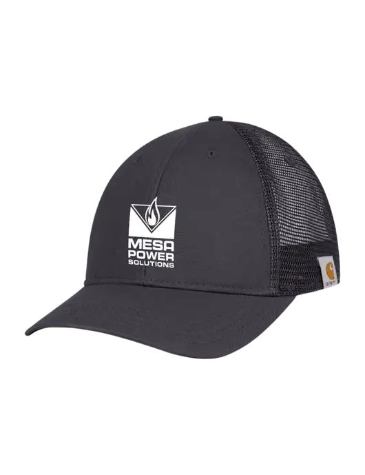 Carhartt Dark Grey Canvas Trucker Cap w/Mesa Solutions Logo