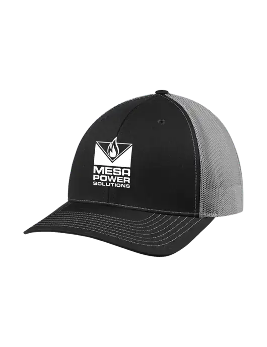 Richardson Adjustable Snapback Original 112 Trucker Cap Black w/Charcoal Mesh w/Mesa Solutions Logo