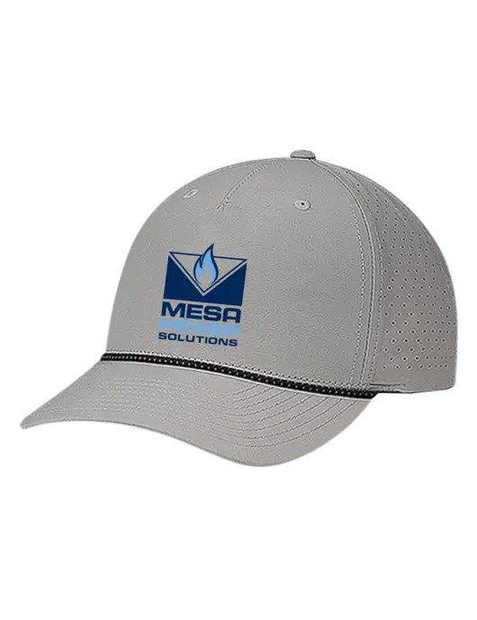 Richardson Laser Perf Performance Light Grey/Black-Grey Rope Cap w/Mesa Solutions Logo