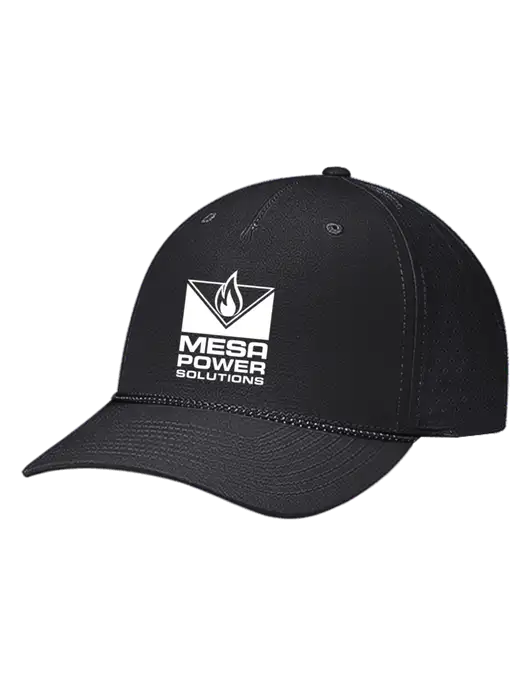 Richardson Laser Perf Performance Black/Black-Grey Rope Cap w/Mesa Solutions Logo