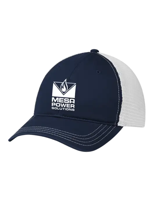 Richardson 111 Garment Washed Trucker Cap Navy w/White Mesh w/Mesa Solutions Logo