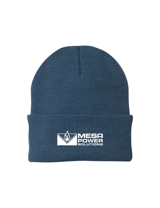 Dark Slate Knit Cap w/Mesa Solutions Logo