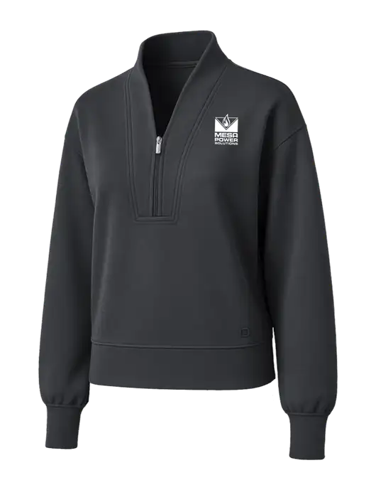 OGIO Womens Dark Grey Transcend 1/4-Zip w/Mesa Solutions Logo