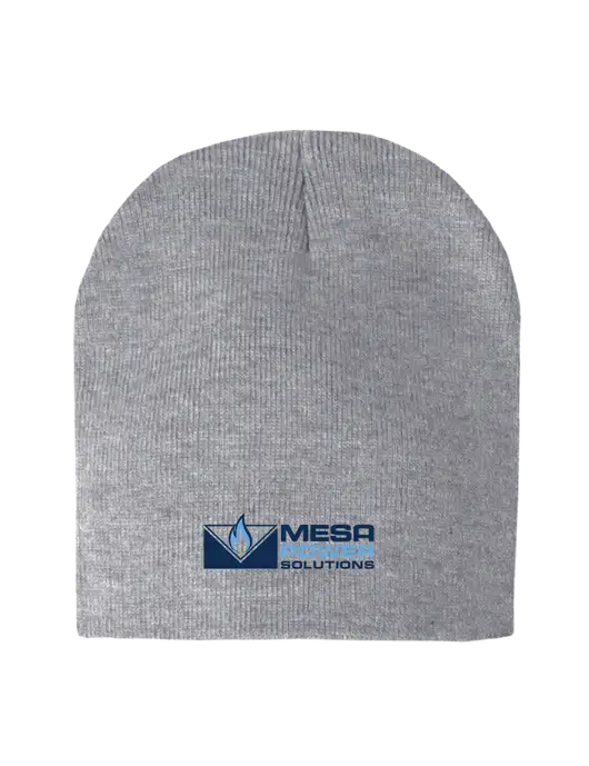 Light Grey Heather Element Knit Beanie w/Mesa Solutions Logo