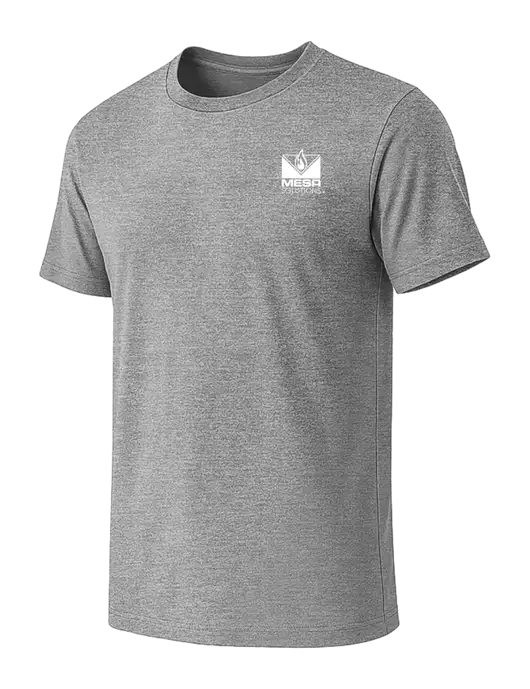 BELLA+CANVAS Heather Grey CVC Short Sleeve Tee w/Vintage Logo