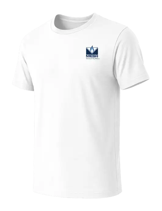 BELLA+CANVAS White Blend CVC Short Sleeve Tee w/Vintage Logo