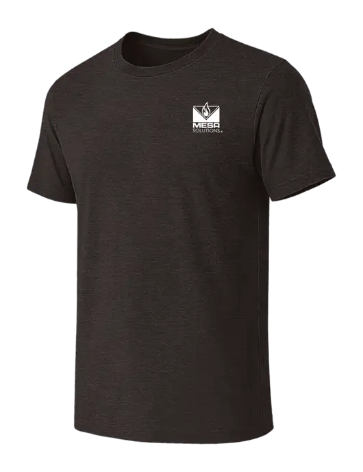 BELLA+CANVAS Dark Grey Heather CVC Short Sleeve Tee w/Vintage Logo