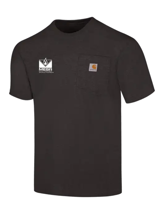 Carhartt Workwear Charcoal Heather Pocket Short Sleeve T-Shirt w/Vintage Logo