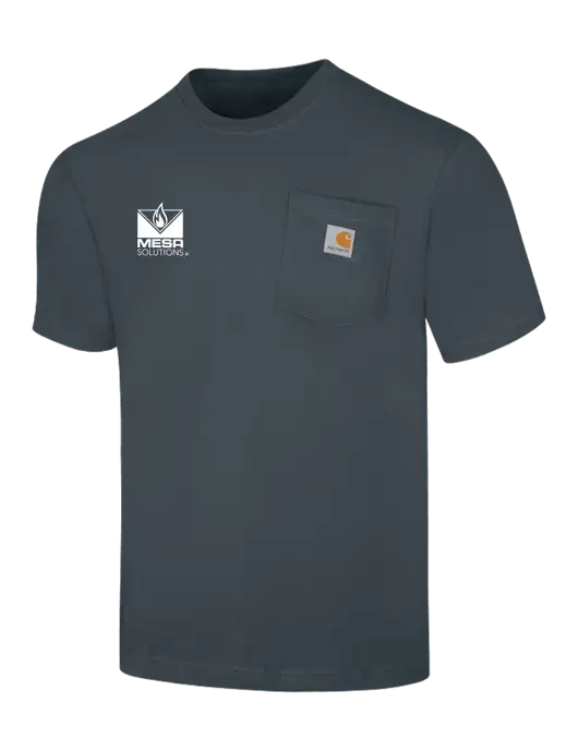Carhartt Workwear Dark Slate Blue Pocket Short Sleeve T-Shirt w/Vintage Logo