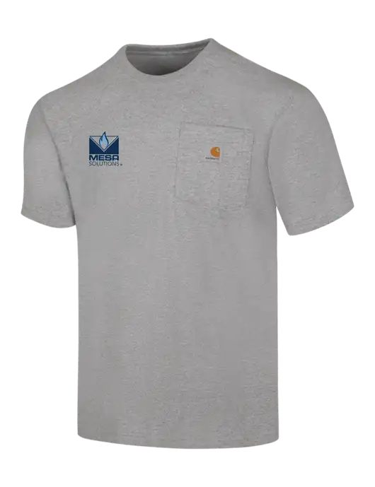 Carhartt Workwear Light Grey Heather Pocket Short Sleeve T-Shirt w/Vintage Logo