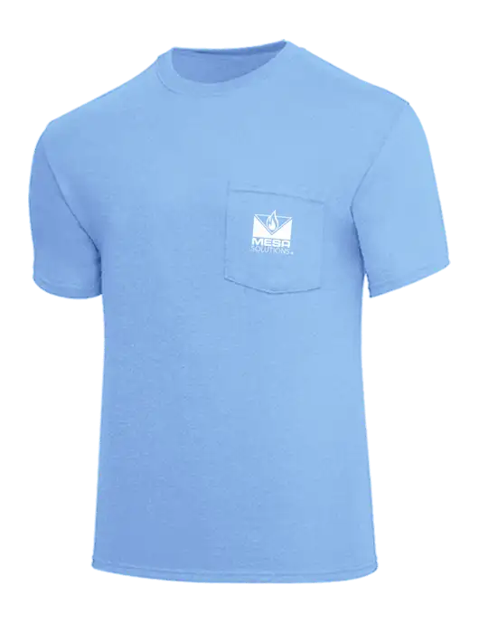 Core Blend Light Blue Pocket T-Shirt w/Vintage Logo
