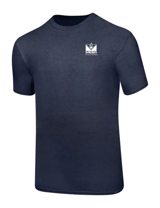 Ring Spun Heather Navy 4.5 oz T-Shirt w/Vintage Logo
