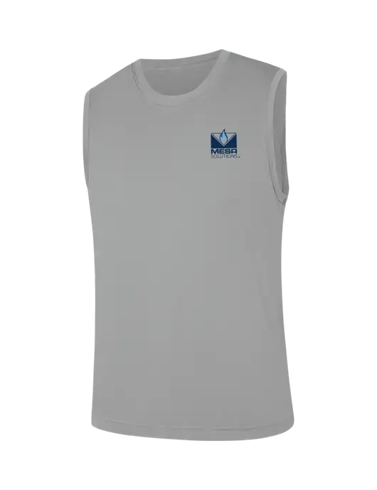 Sleeveless Light Grey PosiCharge Competitor Tee w/Vintage Logo