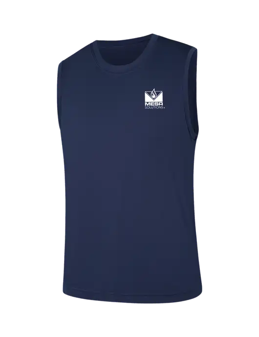 Sleeveless Navy PosiCharge Competitor Tee w/Vintage Logo