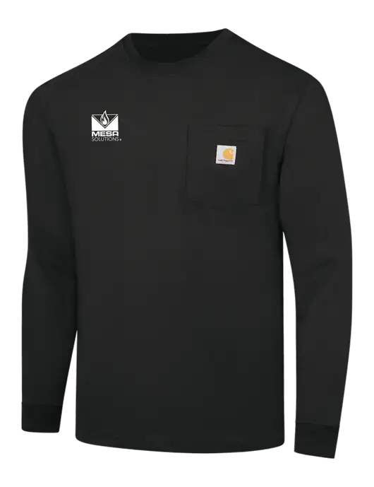Carhartt Black Workwear Pocket Long Sleeve T-Shirt w/Vintage Logo