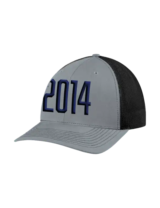 Richardson Adjustable Snapback Original 112 Trucker Cap Heather Grey w/Black Mesh w/Puff 2014 Logo