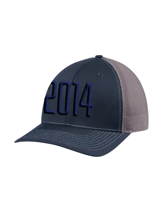 Richardson Adjustable Snapback Original 112 Trucker Cap Navy w/Charcoal Mesh w/Puff 2014 Logo