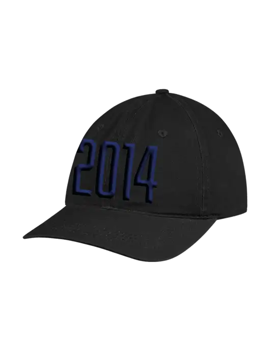 Garment Washed Unstructured Twill Black Cap w/Puff 2014 Logo