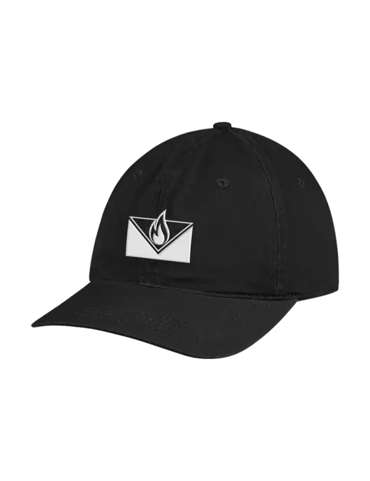 Garment Washed Unstructured Twill Black Cap w/Mesa Icon Logo
