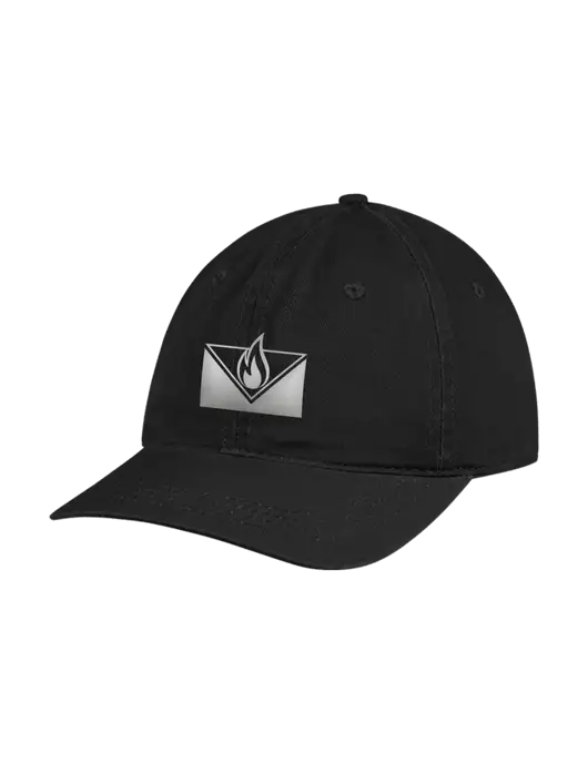 Garment Washed Unstructured Twill Black Cap w/Mesa Icon Logo