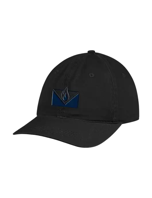 Garment Washed Unstructured Twill Black Cap w/Mesa Icon Logo