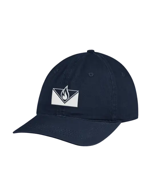 Garment Washed Unstructured Twill Navy Cap w/Mesa Icon Logo