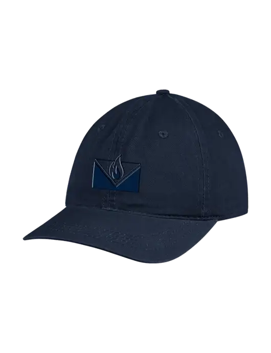 Garment Washed Unstructured Twill Navy Cap w/Mesa Icon Logo