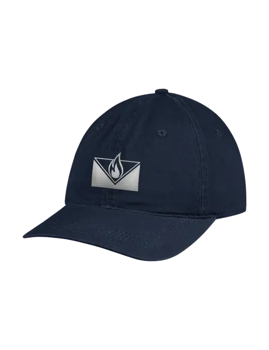 Garment Washed Unstructured Twill Navy Cap w/Mesa Icon Logo