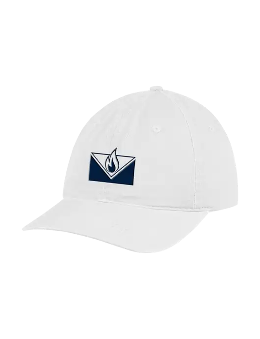 Garment Washed Unstructured Twill White Cap w/Mesa Icon Logo