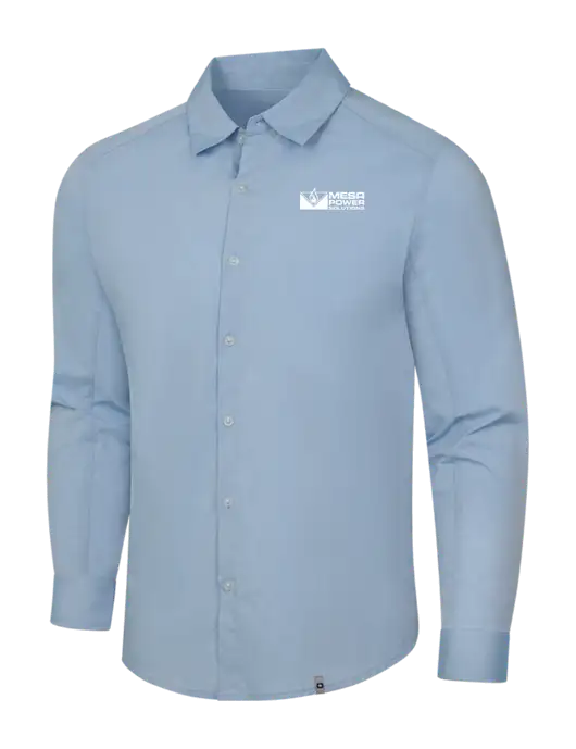 OGIO Light Blue Commuter Woven Shirt w/Mesa Solutions Logo