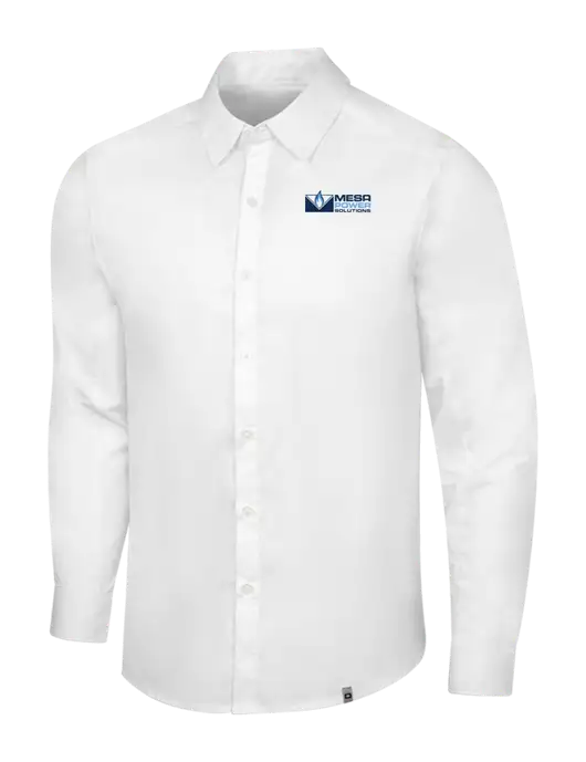 OGIO White Commuter Woven Shirt w/Mesa Solutions Logo