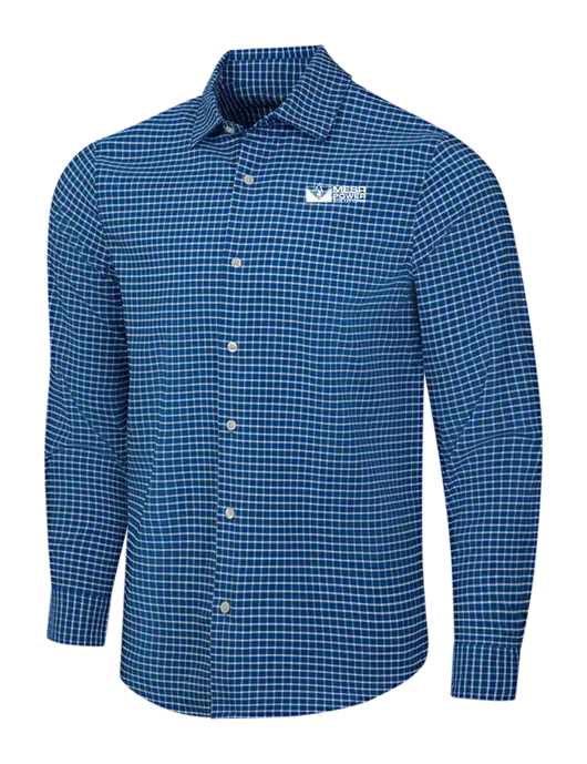 Navy/White City Stretch Shirt w/Mesa Solutions Logo