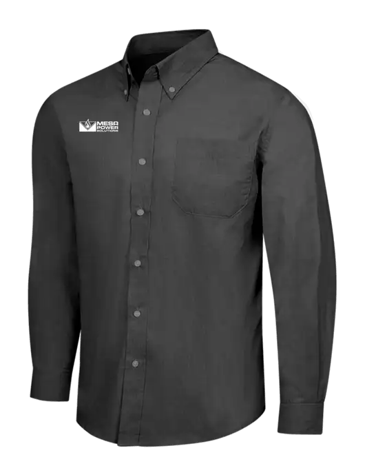 Soft Black Crosshatch Easy Care Shirt w/Mesa Solutions Logo