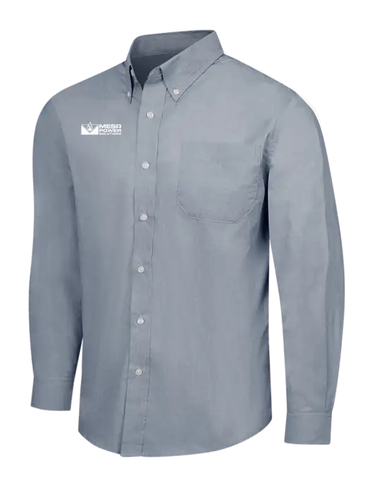 Navy Frost Crosshatch Easy Care Shirt w/Mesa Solutions Logo