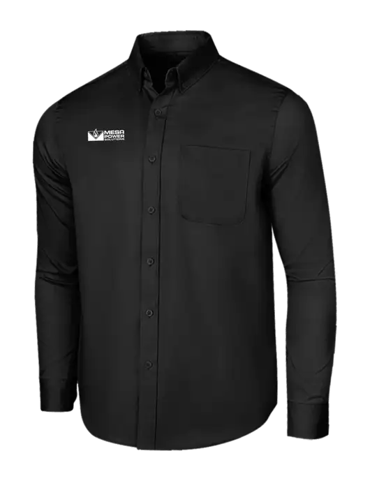 Long Sleeve Deep Black Superpro React Twill Shirt w/Mesa Solutions Logo